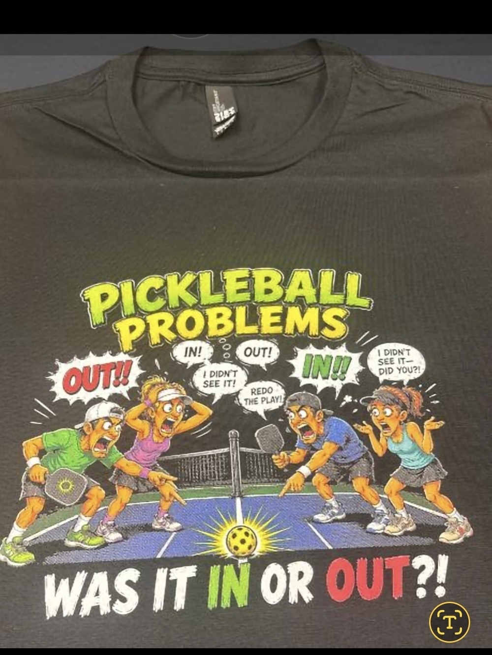 Pickleball Problems  Graphic Tee - Black